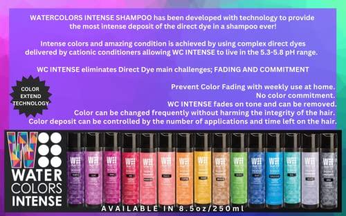 Акварелни бои Шампоан без сулфати с интензивно отлагане, поддържа и подобрява цвета на косата (наситено СИНЬО 8,5 течни унции)