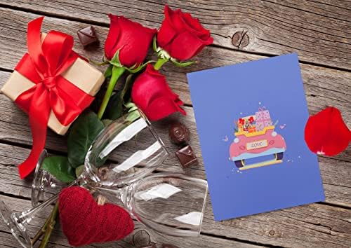 Поп картички FaCraft в Свети Валентин Изскачащи Картички за Свети Валентин Камион на любовта свети Валентин Ръчно изработени Картички 3D Изскачащи