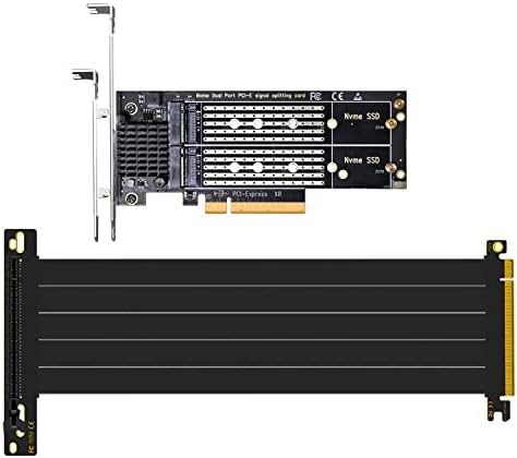 Двоен адаптер M. 2 PCIe 4.0 +, Стоящ на кабела PCIe 4.0 X16