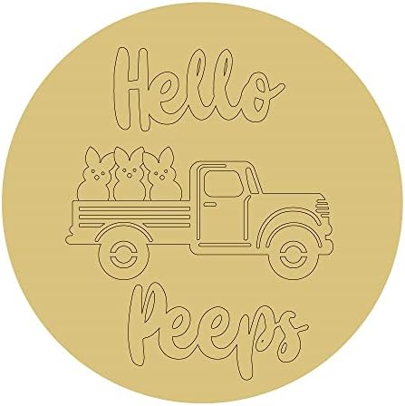 Здравейте Peeps Дизайн на Линия Деколте Великденски Декор Детски Пролетни Украси За Бродерия Врата Закачалка МДФ Форма на Платно Стил