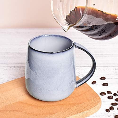 Керамични Кафеена чаша Bosmarlin, Чаена чаша за офиса и дома, 13 грама, Могат да се мият в съдомиялна машина и микровълнова фурна, 1 опаковка (Сив (гланцирана))