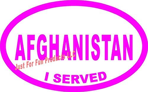 Just For Fun 6.25 x 4 Афганистан Аз Служих евро Виниловую Стикер на бронята, прозорци, Автомобили, камиони, лаптопи и т.н