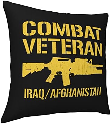 Ветеран на бойните действия в Афганистан и Ирак BBQT Калъфки за възглавници 18x18 Инча, Декоративни Калъфки за възглавници