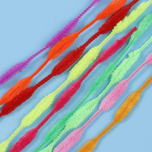 Happyyami 100 бр. Почистващи Тръби Стъбла от Шенилна САМ Art Занаятите Украса Усукана Вратовръзка за Коледно Парти Различни Цветове