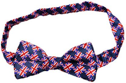 Andongnywell мъжки предварително навързани носи вратовръзка с игла в грах, регулируема сатен, папийонка, шарени вратовръзки-пеперуди,