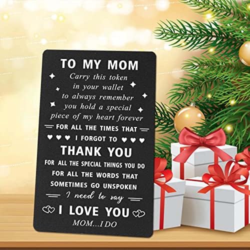 Пощенска картичка ENGZHI на Мама за Деня На майката - Ти Винаги Хранишь Част Сърцето ми - обичам Те, Мама, Подаръци За рожден Ден, Метална Картичка-Чантата С надпис