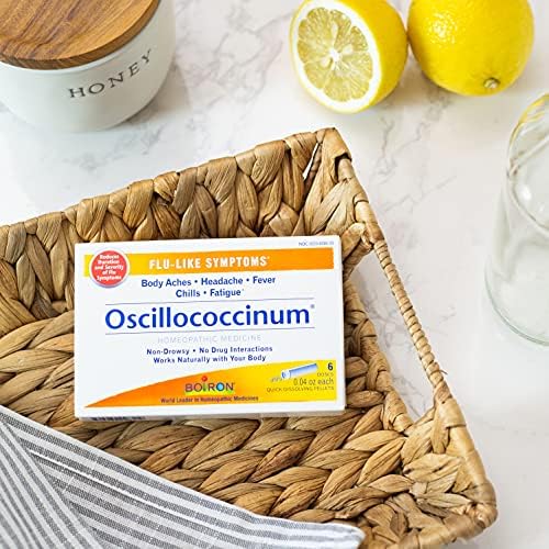 Boiron Oscillococcinum, за да се улесни гриппоподобных симптоми ломоты в тялото, главоболие, треска, охлаждане и умора - 6 порции