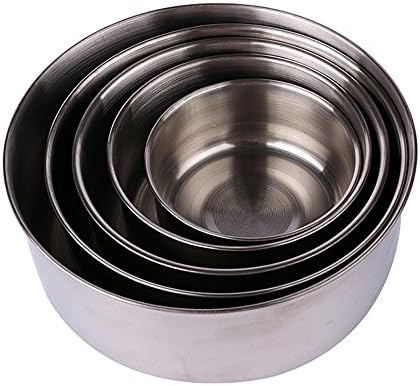 SOOTOP 5 опаковки Контейнери за съхранение на хранителни продукти от неръждаема стомана, за многократна употреба чаши с затегнати капачки за кухни