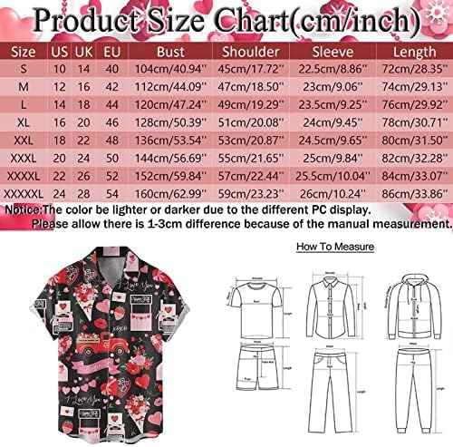 Тениска с Цветен Модел на Свети Валентин, Мъжки Тениски за Голф, Къси Ризи за Мъже, Тениски-Бойфренды, Тениска Копчета, дължина
