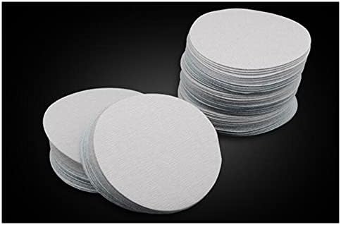 За опесъчаване шкурка 20 4-инчов 100-мм Бели Кръгли дискове За сухо шлайфане с шкурка, Размер на шкурката 80-1000 Шлифовъчни дискове с куки и вериги За полиране (Обяснения: