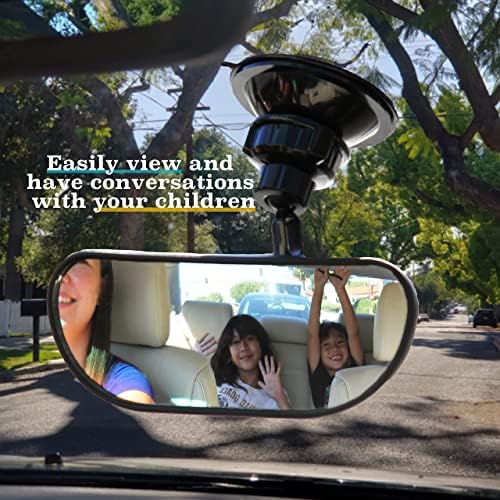 Преглед на задната седалка от компанията Safe View, Мощно куполна огледалото за обратно виждане на присоске, което позволява да види децата