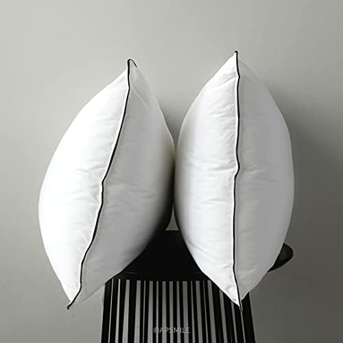 Възглавници APSMILE от гъши пух - Комплект от 2 Меки възглавници среден размер за сън от Органичен памук Стандартен