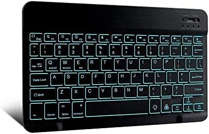 Клавиатурата на BoxWave, съвместима с Microsoft Surface Pro X (13 инча) (клавиатура от BoxWave) - Клавиатура SlimKeys Bluetooth - с подсветка, преносима клавиатура с удобен подсветка на задния п?
