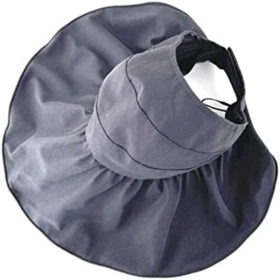 LDCHNH Лятна Солнцезащитная шапка с перли, Регулируеми Големи глави цвят, широка Плажна Шапка, Защита, Упаковываемый козирка,