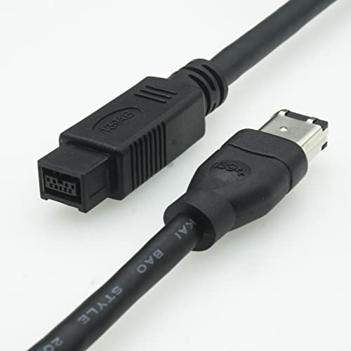 Високоскоростен кабел Firewire LBSC с 9 контактите на 6 контакти Кабел iLink DV Firewire 800-400 IEEE 1394 Кабел за Mac Pro, MacBook (6 фута, 9Pin Firewire 800 - 6Pin Firewire 400)