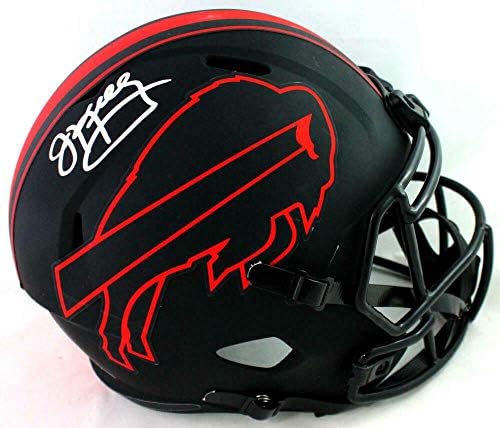 Каска Buffalo Bills F/S Eclipse Speed с автограф на Джим Кели - JSA W * Silver - Каски NFL с автограф