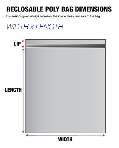 Tape Logic TLPB4043 Бял Блок, отново закрываемый, 4-миллиметровые найлонови торбички, 7 x 8, прозрачен (опаковка от по 1000 бройки)