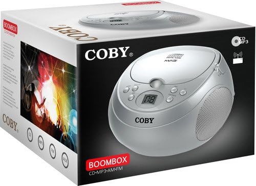 Преносим boombox Coby CD с MP3 и AM / FM радио (сребрист)