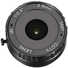 uxcell 2.8 мм 720 P 5MP F1.2 FPV на системата Обектив за видеонаблюдение Широкоъгълен за CCD Камера