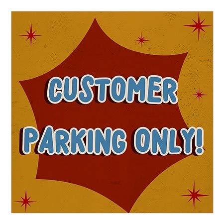 CGSignLab | Паркинг само за клиенти на - Скок носталгия от Перваза на прозореца | 24 x24
