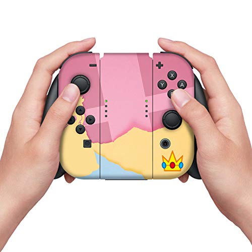 Комплект обложки за геймпада Nintendo Switch и защитно фолио за екран - Joy-Con и конзола - Супер Марио - Принцеса пастелни тонове - Nintendo Switch