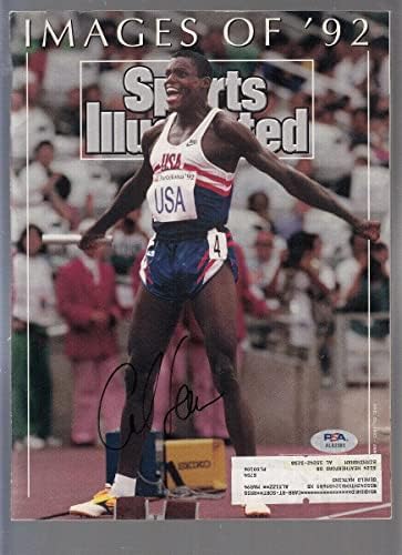 Карл Люис е Подписал PSA Олимпийски игри 1992 в Спортс илюстрейтид 12/28 с автограф /DNA - Олимпийски списания с автограф