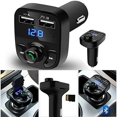 Plug Автомобилен Адаптер за Безжична Bluetooth Хендсфри Комплект за Автомобил FM Трансмитер MP3 Плеър Двоен Безжичен USB Aux-Предавател