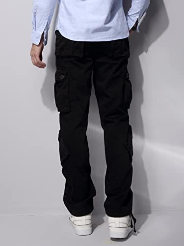 Мъжки Ежедневни Военни Панталони-карго OCHENTA, Провиснал Камуфляжные Работни Панталони с 8 джоба (Без колан)