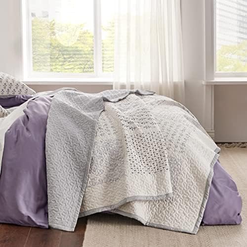 Комплект спално бельо Bedsure Queen Size - Леко Завесата в стил Мозайка, комплект от 3 теми, Винтажное Една Стеганое одеяло с