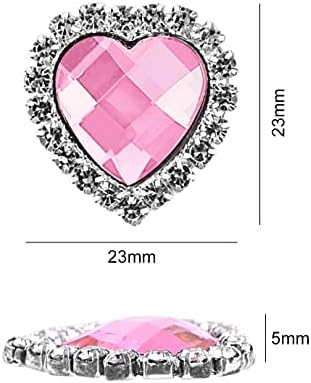 Копчета С Кристали във формата на Сърце 23 мм, Копчета за Шиене, Бижута, Sew Кристали, Копчета, Накити върху плоска подметка