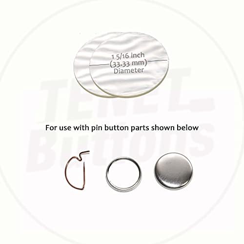 Прозрачни пластмасови майлары за 1-инчов контактни бутони с диаметър 1 5/16 инча (34 мм), Прозрачен капак за консумативи
