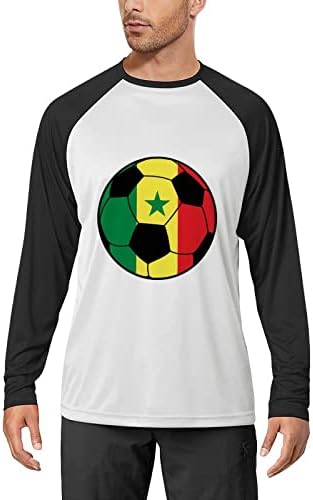 Мъжка риза с дълъг ръкав Сенегальского футбол, Тениска Обичайното Намаляване, Цветни Памучни Блузи в стил Мозайка