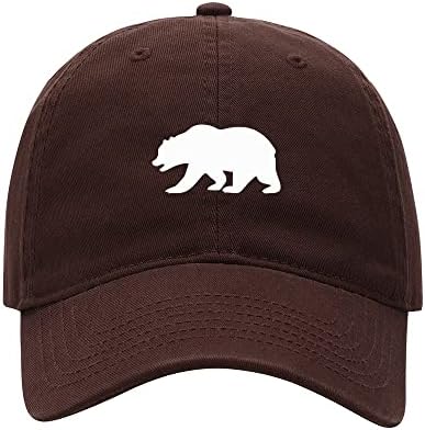 L8502-LXYB Мъжки Шапки Bear California С Принтом От Промит Памук, бейзболна шапка за татко, бейзболни Шапки