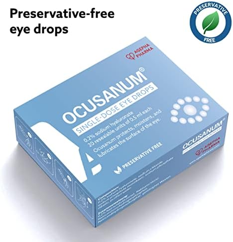 Капки за очи Ocusanum Едно заявление за сухота в очите | Смазывающие капки за Контактни лещи | капки за очи, Без консерванти | капки