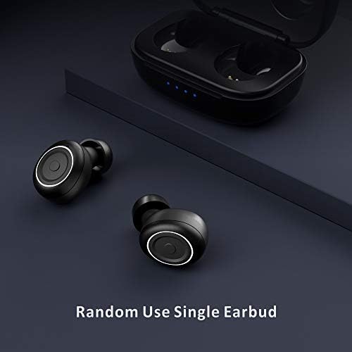 Най-малките истински Безжични слушалки ABRAMTEK, Слушалки E8 Mini Bluetooth 5.0, Малък калъф за зареждане USB-C, IPX7 Водоустойчив, стерео слушалки за спортни тренировки
