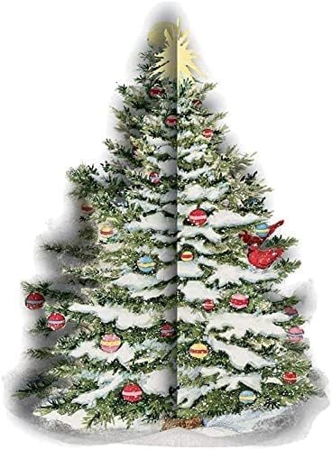 3D Коледни Картички, Издълбани метод на щамповане, Декорация за празничната елха, Украса за фермерска къща - 8 пощенски Картички / Скоростна