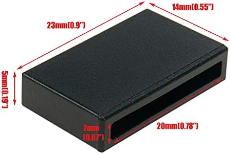 Quluxe 1-Инчов Пластмасови Панти за предпазен колан с Квадратна линия-катарама за колан на раницата 23 мм, Колани, чанти-Черен (опаковка от 20 броя)