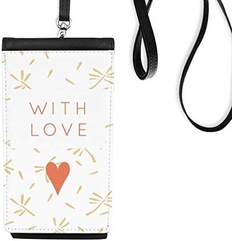 Love Flower ' s Art Телефон в Чантата си Портфейл Висящ Калъф За Мобилен Телефон, Черен Джоба