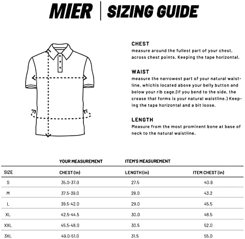 Мъжки ризи Поло MIER за голф Обичайното намаляване на Мода, Ежедневни Тениски С яка