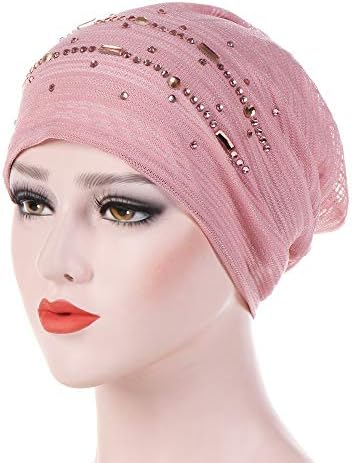 Дамски шапки с цветен шал, мюсюлмански хиджаб, шапки-тюрбани и покритие за загуба на коса, елегантна мюсюлманска превръзка на главата,