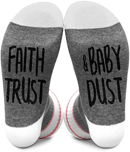 Faith Trust & Baby Прах, Подарък Чорапи за ин ВИТРО За жени, Размер на 5,5-11, Подаръци за ин ВИТРО при бременност и раждане -A44
