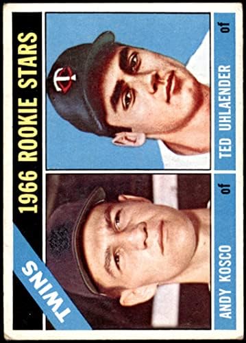 1966 Topps # 264 Близнаци-начинаещи Тед Улэндер / Анди Коско Миннесотские близнаци (Бейзболна картичка) GD+ Близнаци