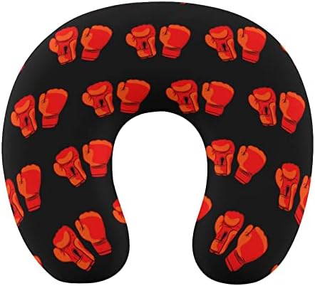 Червени Боксови Ръкавици Пътна Възглавница За Подкрепа на Главата и Шията От Пяна с Памет ефект U-Образна форма на облегалката