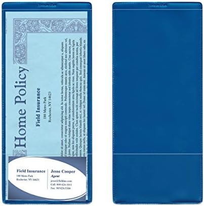 StoreSMART - Пластмасов държач за застрахователни полици с джоб за визитка - 4 x 9 - Разновидност на 50-Опаковане - INS30VP-5