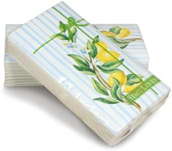 Еднократни кърпи за ръце SimuLinen за гости за бани – Дизайн в РАЙЕ и с ЛИМОНИ - хартиени кърпи за Еднократна употреба на допир