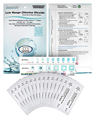 Промишлени Тест-система SenSafe 481128 Тест лента на диоксиде хлор, с малък обхват, време на тестове на 1 минута, обхват 0-1,6 ppm (опаковка
