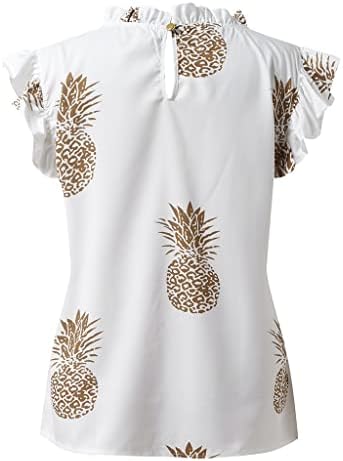 Yubnlvae Свободно Намаляване на Летните Модни Ежедневни Блузи с Къс Ръкав Дишащи Обикновен Класически Тениски за Жените С Кръгло Деколте