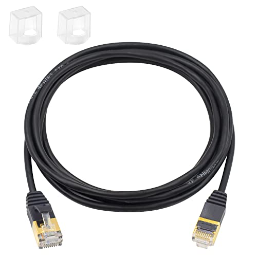Ethernet кабел Duttek Cat 8 6,6 метра, ултра-тънък Ethernet кабел Cat 8, високоскоростен кабел 40 gbps 2000 Mhz, RJ-45 мъж към мъж