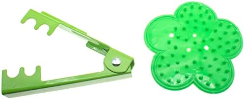 OZXNO 1 Комплект Инструмент За източване на шипове от листата на Стъблото на Розата Инструмент За източване на шипове (Зелен)