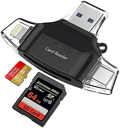 Смарт притурка BoxWave, съвместима с Acer Aspire 3 (A315-58) - Устройство за четене на SD карти AllReader, четец за карти microSD, SD, Compact